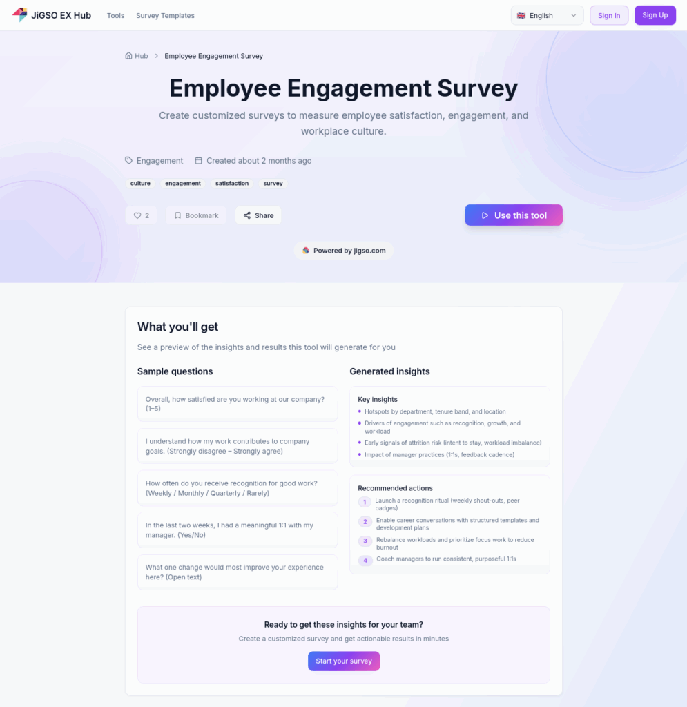 Free Employee Engagement Survey Generator
